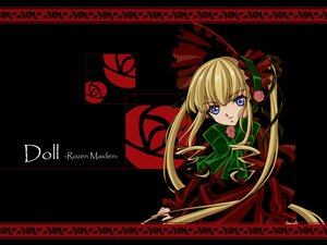 Rating: Safe Score: 0 Tags: 1girl black_border blonde_hair blue_eyes bonnet bow bowtie dress flower green_bow image letterboxed long_hair long_sleeves looking_at_viewer red_dress rose shinku sidelocks solo twintails User: admin