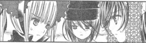 Rating: Safe Score: 0 Tags: 2girls bonnet close-up greyscale hat image long_hair looking_at_viewer monochrome multiple multiple_girls shinku suigintou tagme twintails User: admin