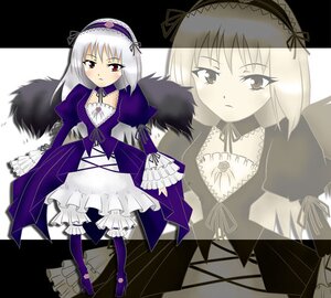 Rating: Safe Score: 0 Tags: 1girl blush dress frills full_body hairband image long_sleeves looking_at_viewer red_eyes solo standing suigintou wings zoom_layer User: admin