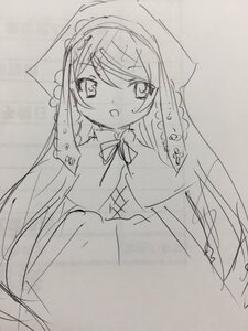 Rating: Safe Score: 0 Tags: 1girl bangs blush braid dress eyebrows_visible_through_hair greyscale hair_between_eyes image long_hair long_sleeves monochrome sleeveless sleeveless_dress solo suiseiseki traditional_media very_long_hair User: admin