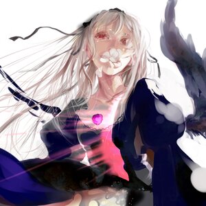 Rating: Safe Score: 0 Tags: 1girl 8981 bad_id bad_pixiv_id bird black_dress dress feathered_wings feathers flower hairband image long_hair long_sleeves looking_at_viewer mouth_hold red_eyes rozen_maiden solo solo_wing suigintou tears white_hair wings User: admin