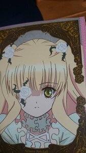 Rating: Safe Score: 0 Tags: 1girl auto_tagged bangs blonde_hair flower green_eyes hair_ornament image kirakishou long_hair looking_at_viewer portrait rose solo traditional_media upper_body white_flower white_rose User: admin