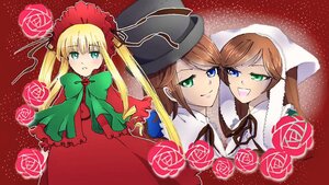 Rating: Safe Score: 0 Tags: 3girls blonde_hair blue_eyes bonnet bow brown_hair dress flower green_eyes hat head_scarf heterochromia image long_hair looking_at_viewer multiple multiple_girls open_mouth pink_flower pink_rose red_flower red_rose rose shinku siblings smile suiseiseki tagme twintails white_rose User: admin