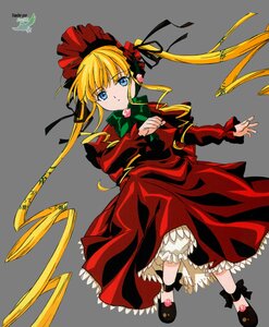 Rating: Safe Score: 0 Tags: 1girl bangs black_footwear blonde_hair bloomers blue_eyes bonnet bow bowtie dress flower full_body green_bow hair_ribbon image long_hair long_sleeves looking_at_viewer red_dress ribbon rose shinku shoes sidelocks simple_background solo twintails underwear white_background User: admin