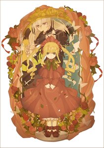 Rating: Safe Score: 0 Tags: 2girls blonde_hair blue_eyes bonnet bow dress flower hat image long_hair long_sleeves multiple_girls pair rose shinku silver_hair suigintou twintails User: admin