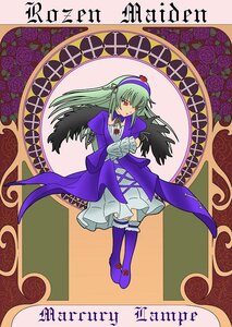 Rating: Safe Score: 0 Tags: 1girl boots character_name dress flower frills full_body gloves green_hair hairband image long_hair purple_dress purple_flower purple_footwear purple_legwear purple_rose red_eyes red_flower red_rose rose solo suigintou thighhighs wings User: admin