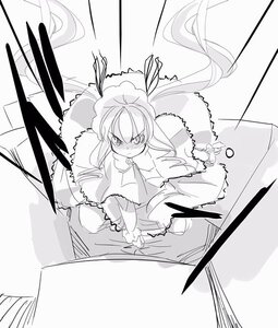 Rating: Safe Score: 0 Tags: 1girl capelet dress emphasis_lines frills greyscale image long_hair long_sleeves looking_at_viewer monochrome nanami_natsuki ribbon rozen_maiden shinku simple_background sketch solo twintails very_long_hair white_background User: admin