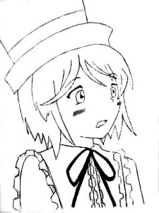 Rating: Safe Score: 0 Tags: 1girl frills greyscale hat image monochrome neck_ribbon ribbon short_hair simple_background solo souseiseki white_background User: admin