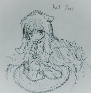 Rating: Safe Score: 0 Tags: 1girl dress frills image long_hair long_sleeves monochrome sketch solo suiseiseki traditional_media User: admin