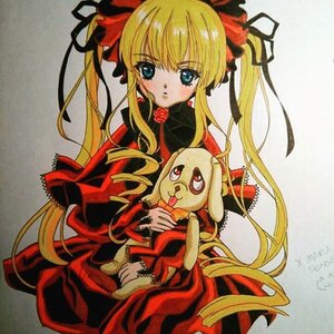 Rating: Safe Score: 0 Tags: 1girl blonde_hair blue_eyes blush bow dated dress drill_hair flower hair_ribbon image long_hair long_sleeves pokemon_(creature) red_dress rose shinku sidelocks signature solo traditional_media twintails very_long_hair User: admin