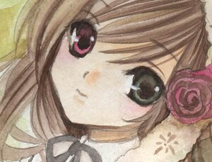 Rating: Safe Score: 0 Tags: 1girl brown_hair close-up face flower hair_ornament image pink_rose rose solo suiseiseki User: admin