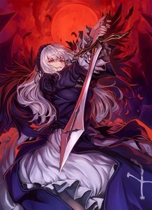 Rating: Safe Score: 0 Tags: 1girl breasts commentary_request dress feathers flower frills full_moon gothic_lolita hairband holding holding_sword holding_weapon image large_breasts lolita_fashion long_hair long_sleeves looking_at_viewer moon night photoshop_(medium) red_eyes red_moon red_sky rozen_maiden shiokonbu silver_hair solo suigintou sword weapon white_hair User: admin