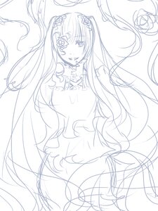 Rating: Safe Score: 0 Tags: 1girl auto_tagged dress flower image kirakishou lineart long_hair looking_at_viewer monochrome rose sketch smile solo very_long_hair white_background User: admin