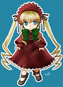 Rating: Safe Score: 0 Tags: 1girl blonde_hair blue_background blue_eyes bonnet bow bowtie dress drill_hair full_body green_bow green_neckwear image long_hair long_sleeves looking_at_viewer red_dress shinku shoes simple_background solo standing twin_drills twintails very_long_hair User: admin