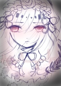 Rating: Safe Score: 0 Tags: 1girl bangs choker closed_mouth eyebrows_visible_through_hair frills hair_ribbon image looking_at_viewer red_eyes ribbon solo suigintou User: admin