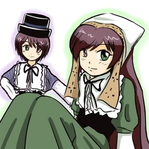 Rating: Safe Score: 0 Tags: blush brown_hair dress frills green_dress green_eyes hat head_scarf heterochromia image long_hair long_sleeves looking_at_viewer multiple_girls pair red_eyes short_hair siblings sisters smile souseiseki suiseiseki top_hat twins User: admin