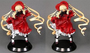 Rating: Safe Score: 0 Tags: 1girl blonde_hair bow doll dress frills long_hair long_sleeves looking_at_viewer red_dress shinku shoes solo standing twintails very_long_hair User: admin