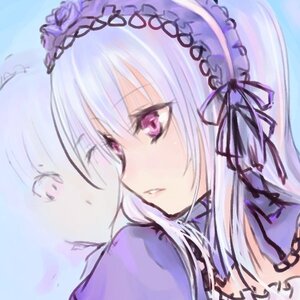 Rating: Safe Score: 0 Tags: 1girl bangs blush eyebrows_visible_through_hair face frills hairband image parted_lips portrait ribbon silver_hair solo suigintou zoom_layer User: admin
