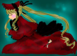 Rating: Safe Score: 0 Tags: 1girl auto_tagged blonde_hair bonnet bow closed_eyes dress image long_hair long_sleeves rose shinku solo twintails very_long_hair User: admin