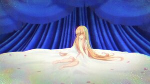 Rating: Questionable Score: 0 Tags: 1girl barefoot bed blonde_hair closed_eyes curtains hair_censor image indoors long_hair shinku sitting solo very_long_hair window User: admin
