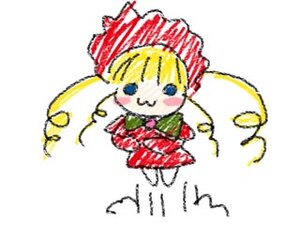 Rating: Safe Score: 0 Tags: 1girl blonde_hair blue_eyes blush chibi dress image long_hair long_sleeves looking_at_viewer shinku simple_background solo twintails white_background User: admin