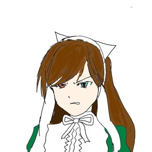 Rating: Safe Score: 0 Tags: 1girl bangs brown_hair green_eyes green_ribbon head_scarf heterochromia image long_hair looking_at_viewer red_eyes ribbon simple_background solo suiseiseki white_background User: admin
