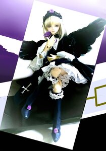 Rating: Questionable Score: 0 Tags: 1girl black_dress black_legwear blonde_hair board_game checkered checkered_background checkered_floor chess_piece doll dress flower frills no_panties perspective rose solo suigintou thighhighs underwear wings User: admin