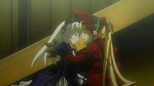 Rating: Safe Score: 0 Tags: 2girls blonde_hair dress frills hat image long_hair looking_at_another multiple_girls pair shinku suigintou two_side_up white_hair yuri User: admin