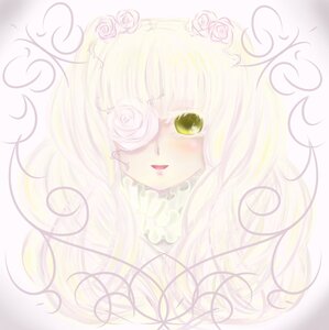 Rating: Safe Score: 0 Tags: 1girl bangs blonde_hair blush flower image kirakishou long_hair pink_flower pink_rose rose simple_background solo thorns white_flower white_hair white_rose yellow_eyes User: admin