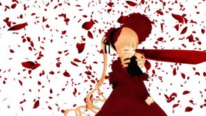 Rating: Safe Score: 0 Tags: 1girl black_ribbon blonde_hair closed_eyes dress flower image long_hair long_sleeves petals red_dress rose rose_petals shinku solo twintails User: admin