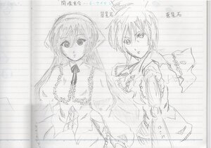 Rating: Safe Score: 0 Tags: 1girl dress frills image long_hair long_sleeves looking_at_viewer monochrome pair ribbon sketch souseiseki suiseiseki upper_body very_long_hair User: admin