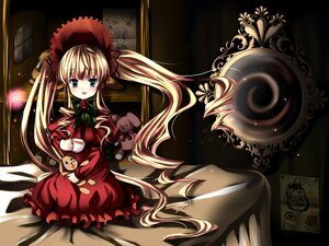 Rating: Safe Score: 0 Tags: 1girl blonde_hair blue_eyes bonnet bow commentary_request cup dress green_bow highres image kashii_ibu kunkun long_hair long_sleeves looking_at_viewer open_mouth red_dress rozen_maiden shinku sitting solo stuffed_animal twintails very_long_hair User: admin