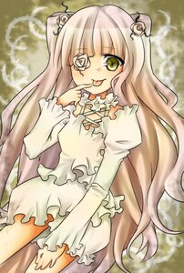 Rating: Safe Score: 0 Tags: 1girl dress eyepatch flower frills hair_flower hair_ornament image kirakishou long_hair long_sleeves pink_hair rose solo tongue tongue_out very_long_hair User: admin