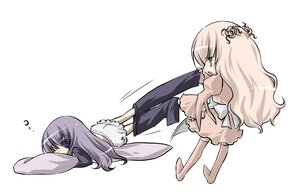 Rating: Safe Score: 0 Tags: 2girls barasuishou barefoot bloomers image kirakishou long_hair multiple_girls pair pillow pillow_hug purple_eyes purple_hair striped underwear yellow_eyes User: admin