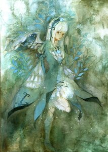 Rating: Safe Score: 0 Tags: 1girl abstract angel_wings bangs bare_legs barefoot blue_flower blue_rose blunt_bangs commentary_request doll doll_joints dress flower frilled_dress frills hair_flower hair_ornament hairband highres image joints leaf lolita_fashion long_hair long_sleeves looking_at_viewer painting_(medium) pale_color parted_lips plant red_eyes ribbon rose rozen_maiden solo standing standing_on_one_leg suigintou tetra_(mead) traditional_media watercolor_(medium) white_hair wings User: admin