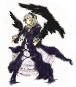 Rating: Safe Score: 0 Tags: 1girl artist_request black_wings dress frills full_body image long_sleeves photoshop_(medium) red_eyes rozen_maiden silver_hair simple_background solo standing suigintou white_background wings User: admin