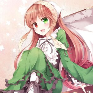 Rating: Safe Score: 0 Tags: 1girl braid brown_hair dress green_dress green_eyes heterochromia image long_hair long_sleeves open_mouth pantyhose red_eyes smile solo suiseiseki underwear very_long_hair User: admin