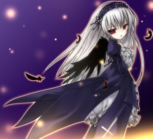 Rating: Safe Score: 0 Tags: 1girl auto_tagged bad_id bad_pixiv_id black_wings dress feathers frills hairband image long_hair long_sleeves looking_at_viewer miu_(pixiv16308) red_eyes rozen_maiden silver_hair solo suigintou wings User: admin