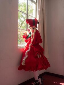 Rating: Safe Score: 0 Tags: 1girl black_footwear blonde_hair curtains dress flower high_heels indoors red_dress shinku shoes solo standing sunlight window User: admin