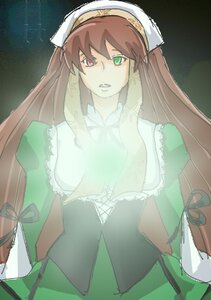 Rating: Safe Score: 0 Tags: 1girl brown_hair dress frills green_dress green_eyes head_scarf heterochromia image long_hair looking_at_viewer red_eyes solo suiseiseki very_long_hair User: admin