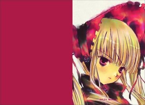 Rating: Safe Score: 0 Tags: 1girl bangs blonde_hair blush bonnet bow close-up expressionless image long_hair looking_at_viewer rose shinku simple_background solo twintails User: admin