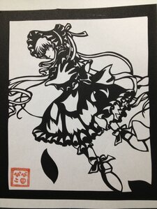 Rating: Safe Score: 0 Tags: 1girl dress frills greyscale hat image long_sleeves marker_(medium) monochrome ribbon shikishi shinku solo traditional_media User: admin