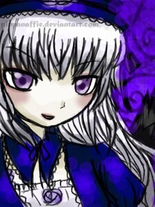 Rating: Safe Score: 0 Tags: 1girl blurry dress flower frills hairband image lolita_hairband long_hair looking_at_viewer purple_flower purple_rose ribbon rose silver_hair solo suigintou User: admin