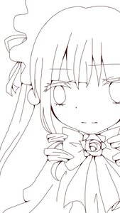 Rating: Safe Score: 0 Tags: 1girl bangs blush bow closed_mouth dress drill_hair eyebrows_visible_through_hair flower greyscale image long_hair looking_at_viewer monochrome ribbon rose shinku simple_background solo striped tears twin_drills white_background User: admin