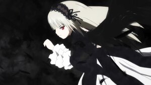 Rating: Safe Score: 0 Tags: 1girl black_dress black_ribbon black_wings closed_mouth dress frilled_sleeves frills hairband image long_hair long_sleeves red_eyes ribbon silver_hair solo suigintou very_long_hair wings User: admin