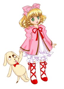 Rating: Safe Score: 0 Tags: 1girl blonde_hair bow dress drill_hair frills full_body green_eyes hair_bow hina_ichigo hinaichigo image long_sleeves open_mouth pink_bow pink_dress ribbon short_hair solo standing stuffed_animal User: admin