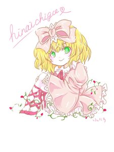 Rating: Safe Score: 0 Tags: 1girl blonde_hair bow dress food frills fruit green_eyes hair_bow hina_ichigo hinaichigo image looking_at_viewer pink_bow pink_dress ribbon short_hair sitting smile solo strawberry striped User: admin