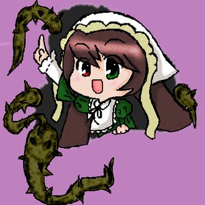 Rating: Safe Score: 0 Tags: 1girl :d brown_hair chibi dress frills green_dress green_eyes heterochromia image long_hair long_sleeves open_mouth pixel_art purple_background red_eyes simple_background smile solo suiseiseki User: admin