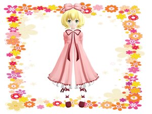 Rating: Safe Score: 0 Tags: 1girl blonde_hair blush bow dress flower full_body green_eyes hina_ichigo hinaichigo image long_sleeves looking_at_viewer pink_bow pink_dress short_hair solo standing striped vertical_stripes User: admin