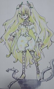 Rating: Safe Score: 0 Tags: 1girl blonde_hair doll_joints dress flower hair_ornament image joints kirakishou long_hair monster_girl plant puffy_sleeves smile solo tentacles thorns traditional_media very_long_hair vines User: admin